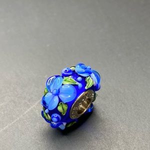 Murano glass and sterling silver bracelet charm